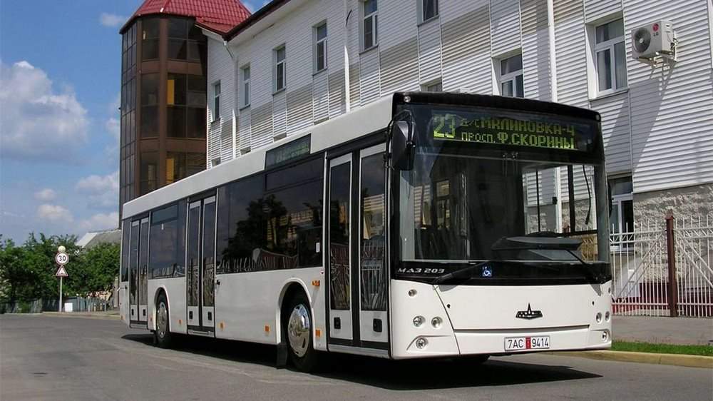 Фото автобуса МАЗ-203 спереди